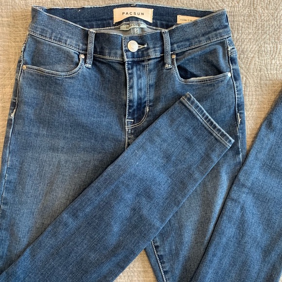 PacSun Dark Blue Super Stretch Jeggings - Picture 1 of 6